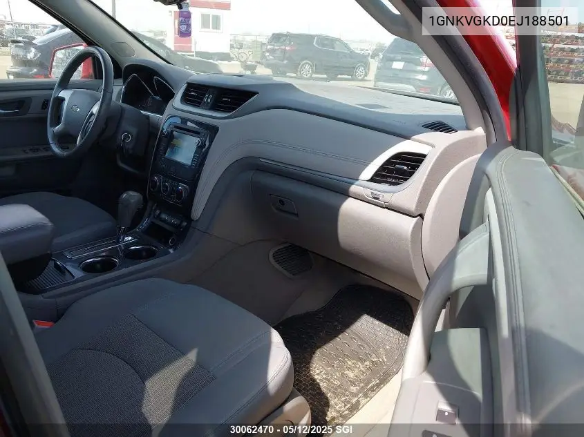 2014 Chevrolet Traverse Lt VIN: 1GNKVGKD0EJ188501 Lot: 30062470