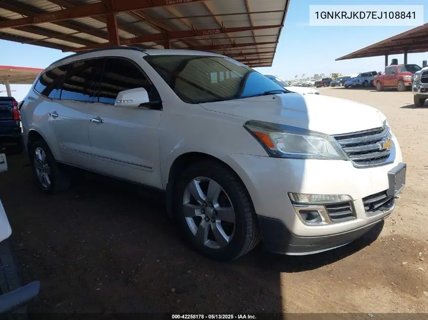 2014 Chevrolet Traverse Ltz VIN: 1GNKRJKD7EJ108841 Lot: 42258178