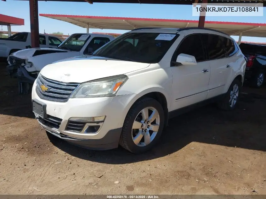 2014 Chevrolet Traverse Ltz VIN: 1GNKRJKD7EJ108841 Lot: 42258178