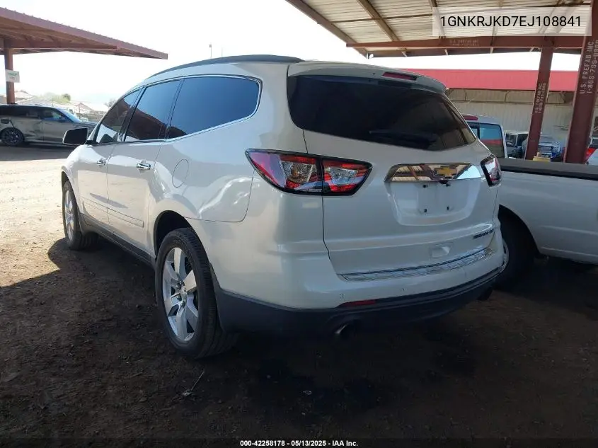 2014 Chevrolet Traverse Ltz VIN: 1GNKRJKD7EJ108841 Lot: 42258178
