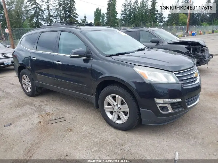 2014 Chevrolet Traverse 2Lt VIN: 1GNKRHKD4EJ117618 Lot: 42265112