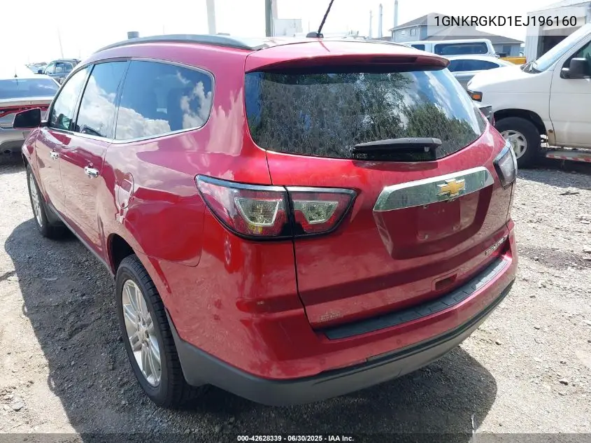 2014 Chevrolet Traverse 1Lt VIN: 1GNKRGKD1EJ196160 Lot: 42628339