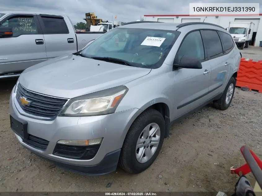 2014 Chevrolet Traverse Ls VIN: 1GNKRFKD1EJ331390 Lot: 42633524