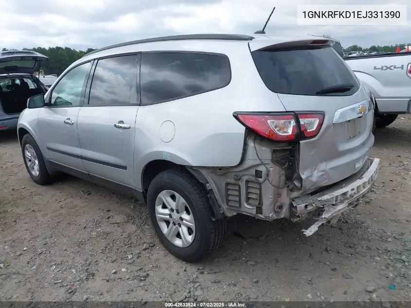 2014 Chevrolet Traverse Ls VIN: 1GNKRFKD1EJ331390 Lot: 42633524