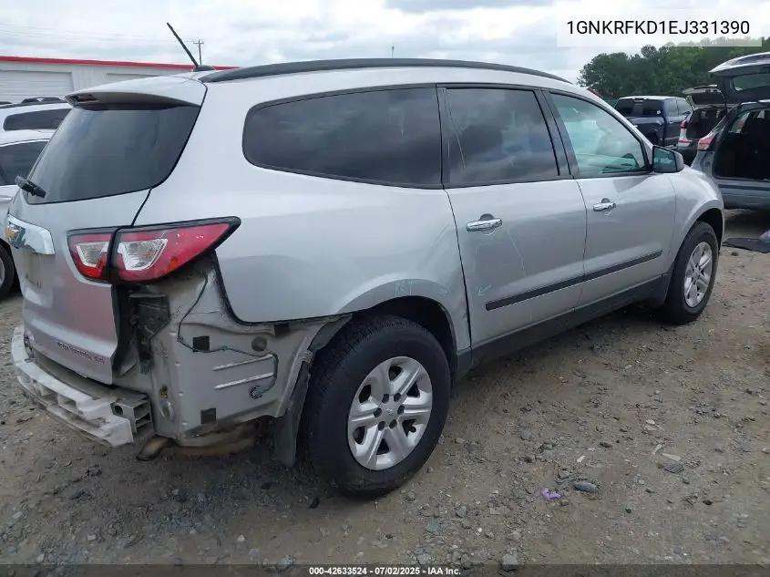 2014 Chevrolet Traverse Ls VIN: 1GNKRFKD1EJ331390 Lot: 42633524