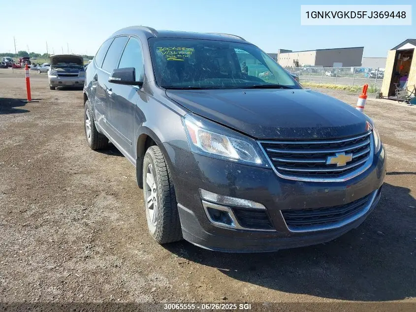 2015 Chevrolet Traverse Lt VIN: 1GNKVGKD5FJ369448 Lot: 30065555