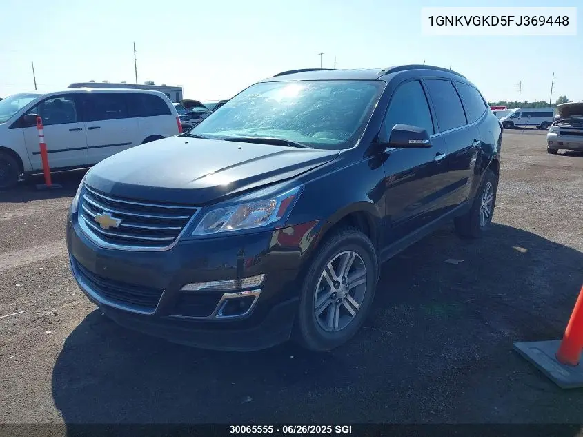 2015 Chevrolet Traverse Lt VIN: 1GNKVGKD5FJ369448 Lot: 30065555