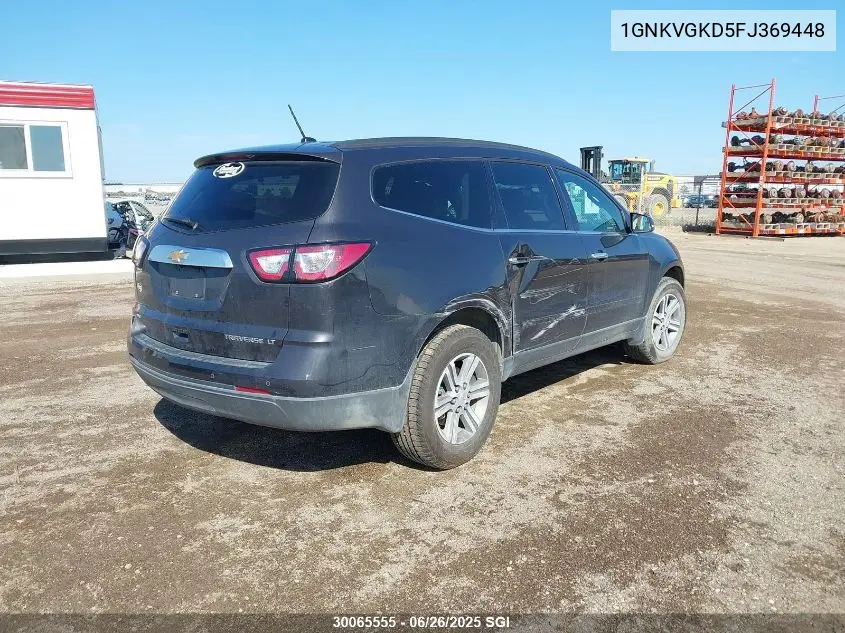 2015 Chevrolet Traverse Lt VIN: 1GNKVGKD5FJ369448 Lot: 30065555
