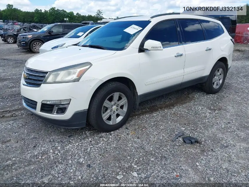 2015 Chevrolet Traverse 1Lt VIN: 1GNKRGKD0FJ332134 Lot: 42266030