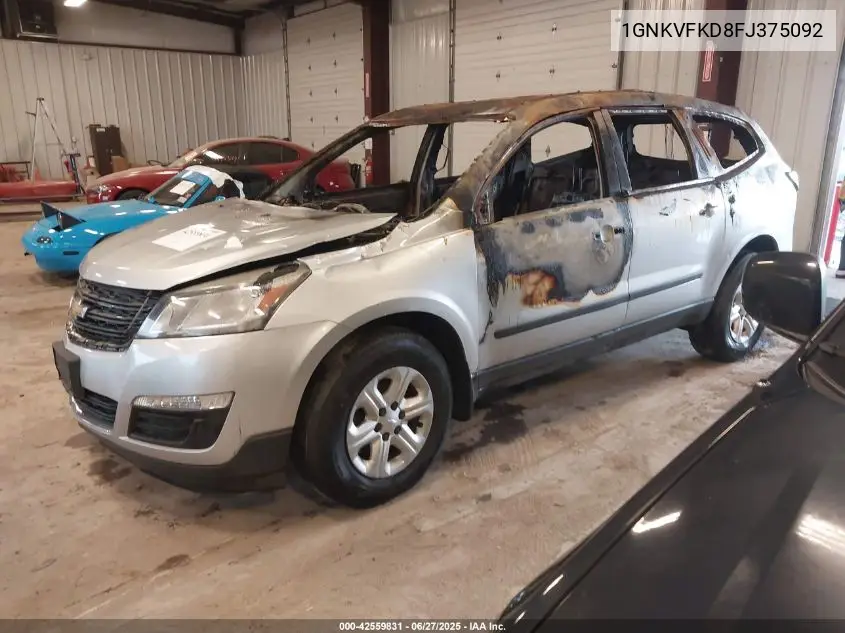 2015 Chevrolet Traverse Ls VIN: 1GNKVFKD8FJ375092 Lot: 42559831