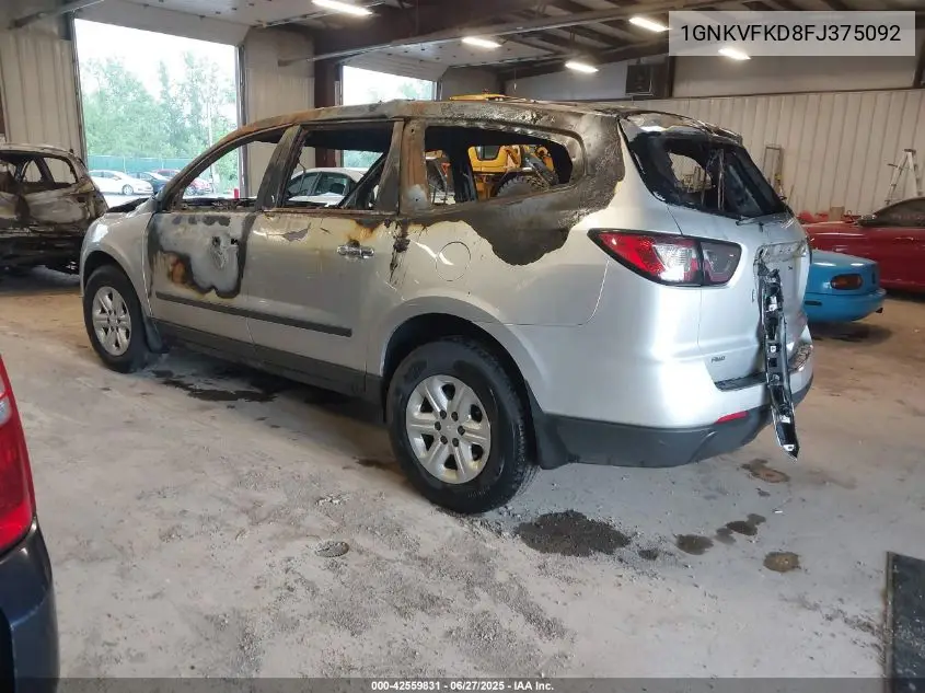 2015 Chevrolet Traverse Ls VIN: 1GNKVFKD8FJ375092 Lot: 42559831