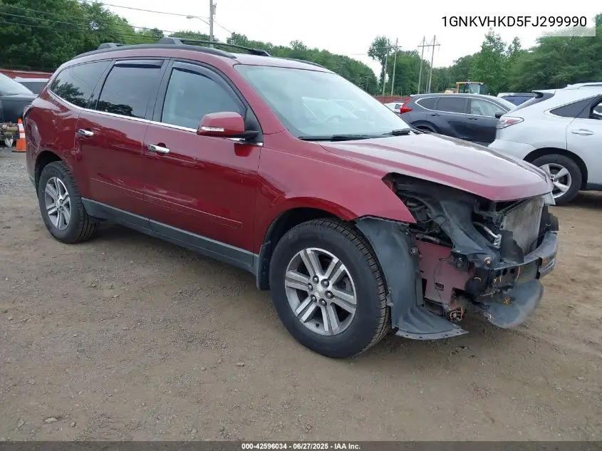 2015 Chevrolet Traverse 2Lt VIN: 1GNKVHKD5FJ299990 Lot: 42596034