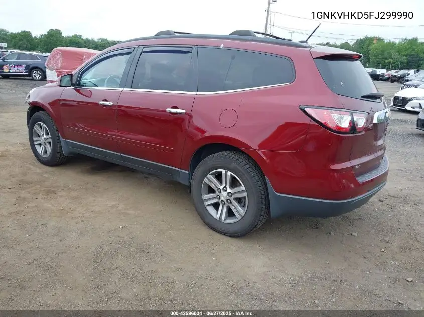 2015 Chevrolet Traverse 2Lt VIN: 1GNKVHKD5FJ299990 Lot: 42596034