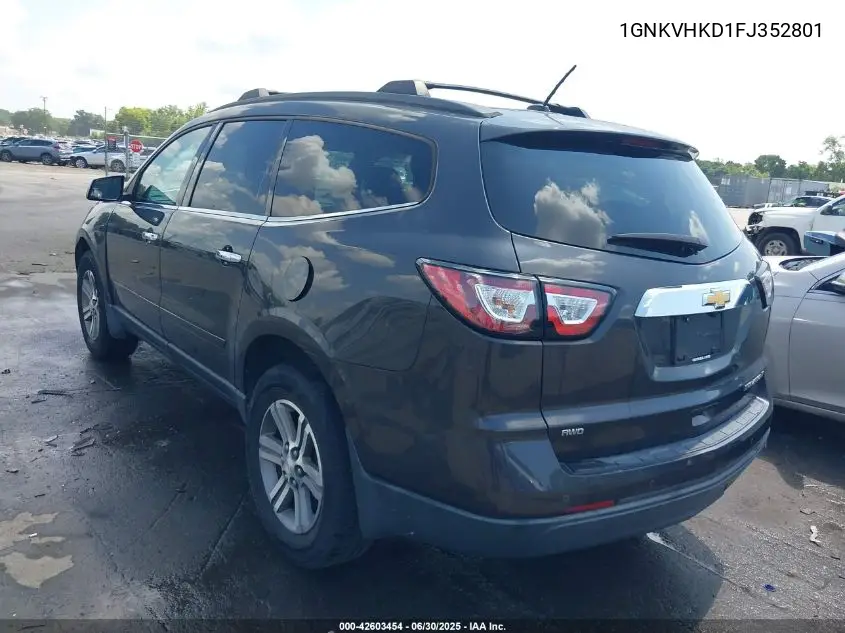 2015 Chevrolet Traverse 2Lt VIN: 1GNKVHKD1FJ352801 Lot: 42603454
