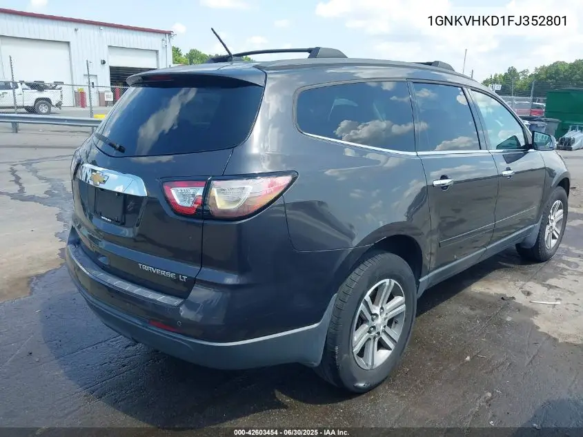 2015 Chevrolet Traverse 2Lt VIN: 1GNKVHKD1FJ352801 Lot: 42603454