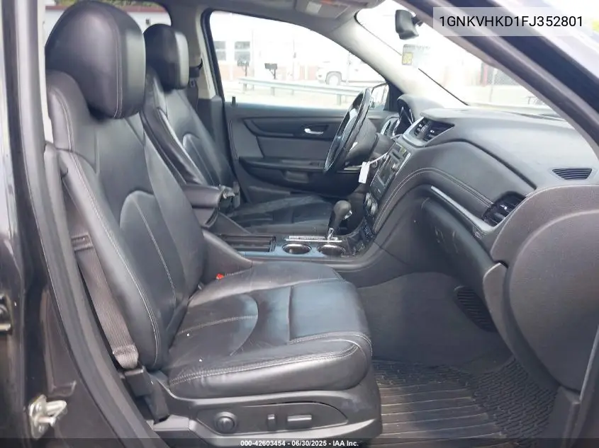 2015 Chevrolet Traverse 2Lt VIN: 1GNKVHKD1FJ352801 Lot: 42603454