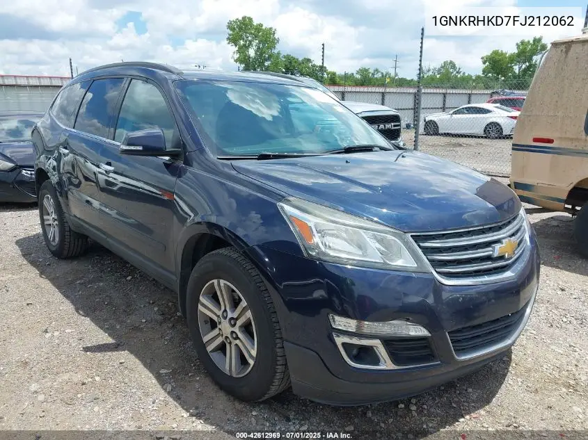 2015 Chevrolet Traverse 2Lt VIN: 1GNKRHKD7FJ212062 Lot: 42612969