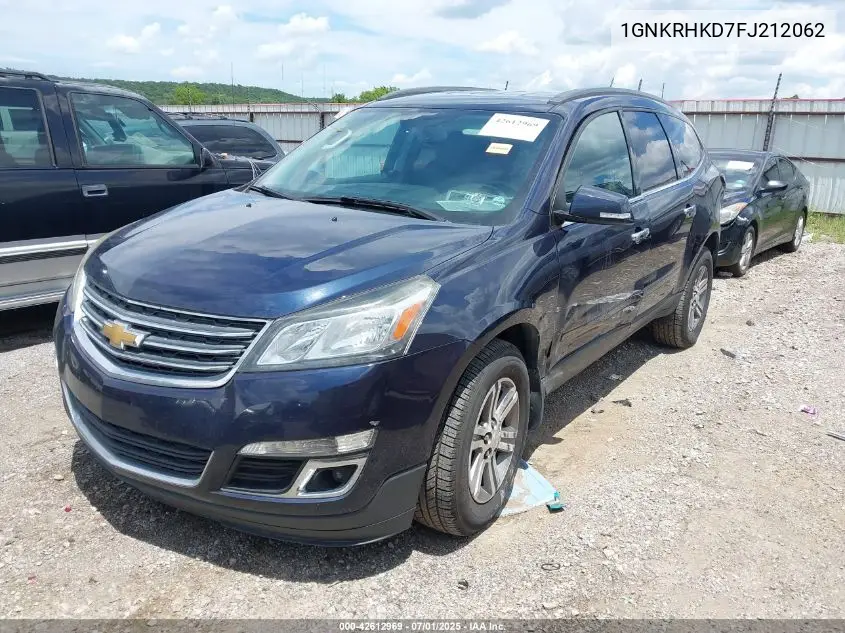 2015 Chevrolet Traverse 2Lt VIN: 1GNKRHKD7FJ212062 Lot: 42612969