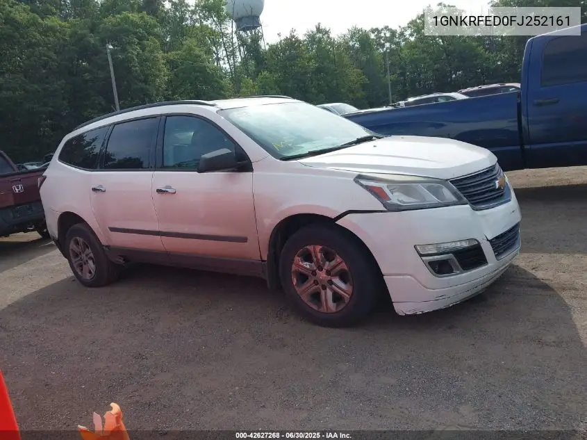 2015 Chevrolet Traverse Ls VIN: 1GNKRFED0FJ252161 Lot: 42627268