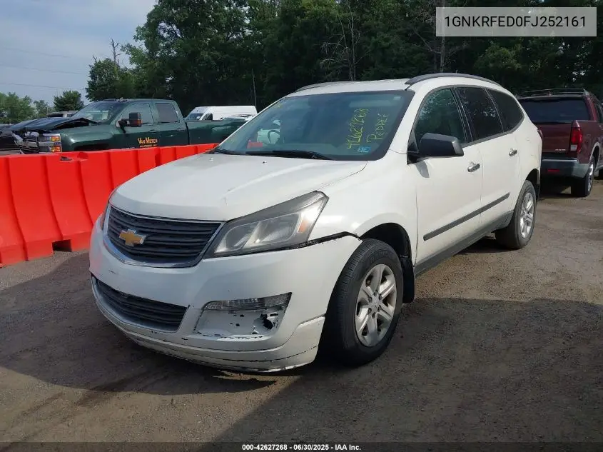 2015 Chevrolet Traverse Ls VIN: 1GNKRFED0FJ252161 Lot: 42627268