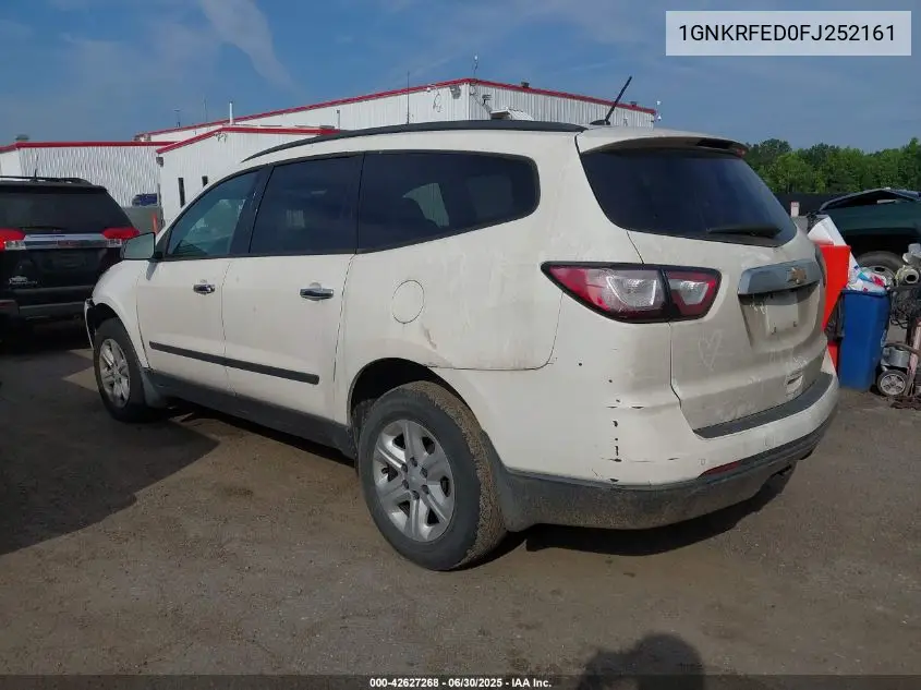 2015 Chevrolet Traverse Ls VIN: 1GNKRFED0FJ252161 Lot: 42627268