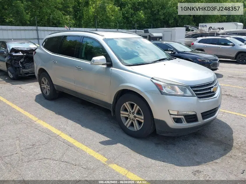 2015 Chevrolet Traverse 2Lt VIN: 1GNKVHKD3FJ248357 Lot: 42629493