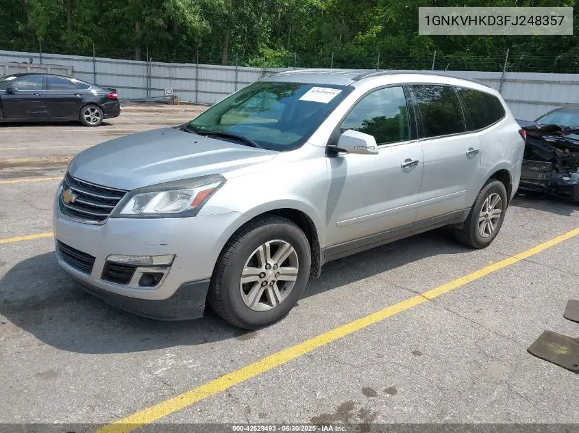 2015 Chevrolet Traverse 2Lt VIN: 1GNKVHKD3FJ248357 Lot: 42629493
