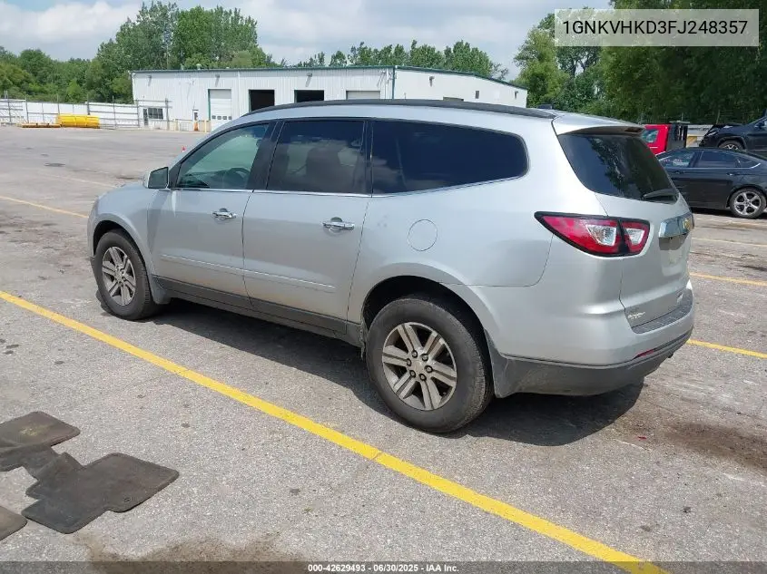 2015 Chevrolet Traverse 2Lt VIN: 1GNKVHKD3FJ248357 Lot: 42629493