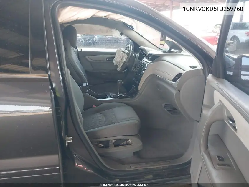 2015 Chevrolet Traverse 1Lt VIN: 1GNKVGKD5FJ259760 Lot: 42631065