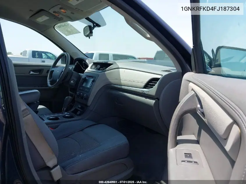 2015 Chevrolet Traverse Ls VIN: 1GNKRFKD4FJ187304 Lot: 42640981