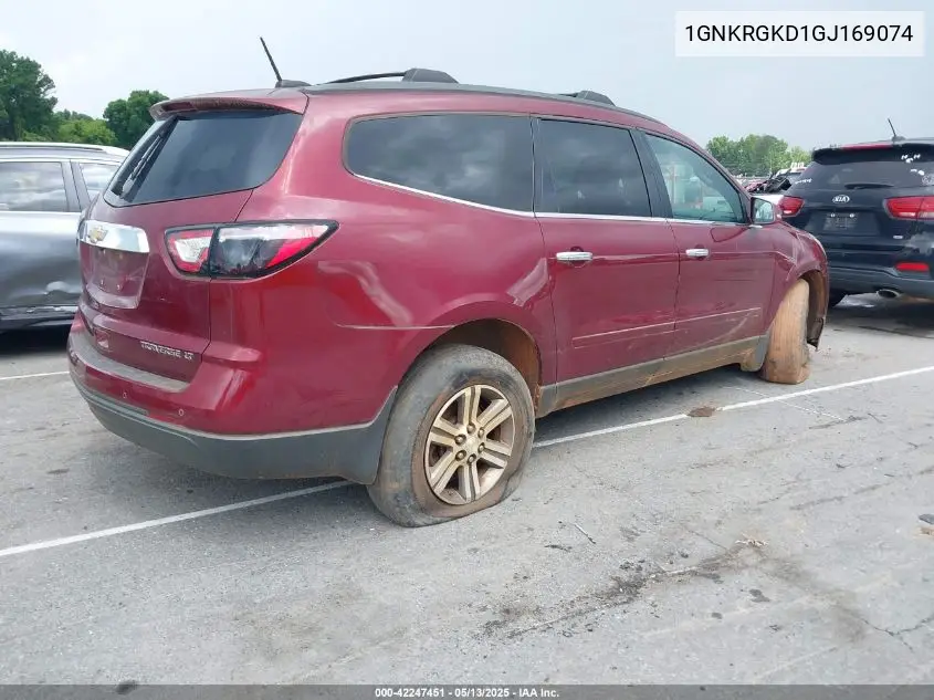 2016 Chevrolet Traverse 1Lt VIN: 1GNKRGKD1GJ169074 Lot: 42247451