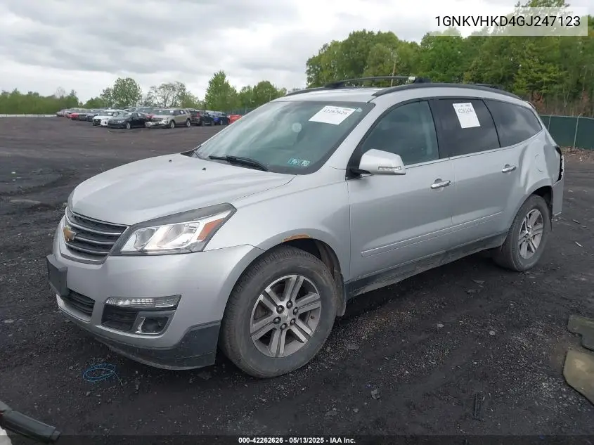 2016 Chevrolet Traverse 2Lt VIN: 1GNKVHKD4GJ247123 Lot: 42262626