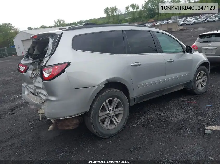 2016 Chevrolet Traverse 2Lt VIN: 1GNKVHKD4GJ247123 Lot: 42262626
