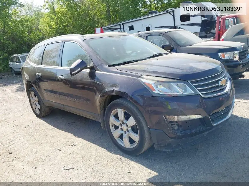 2016 Chevrolet Traverse 1Lt VIN: 1GNKRGKD6GJ183391 Lot: 42268807