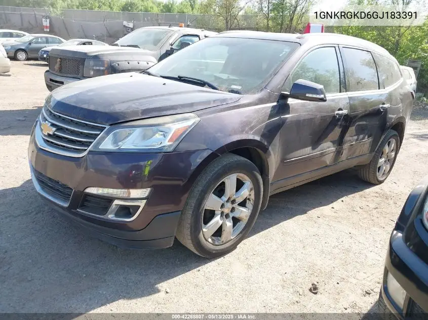 2016 Chevrolet Traverse 1Lt VIN: 1GNKRGKD6GJ183391 Lot: 42268807
