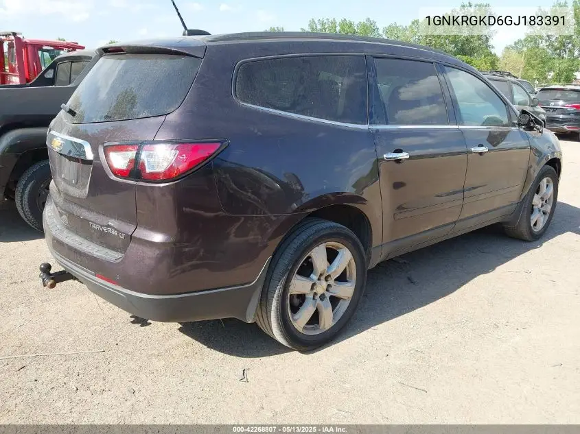2016 Chevrolet Traverse 1Lt VIN: 1GNKRGKD6GJ183391 Lot: 42268807