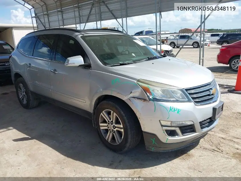 2016 Chevrolet Traverse 1Lt VIN: 1GNKRGKD5GJ348119 Lot: 42615432