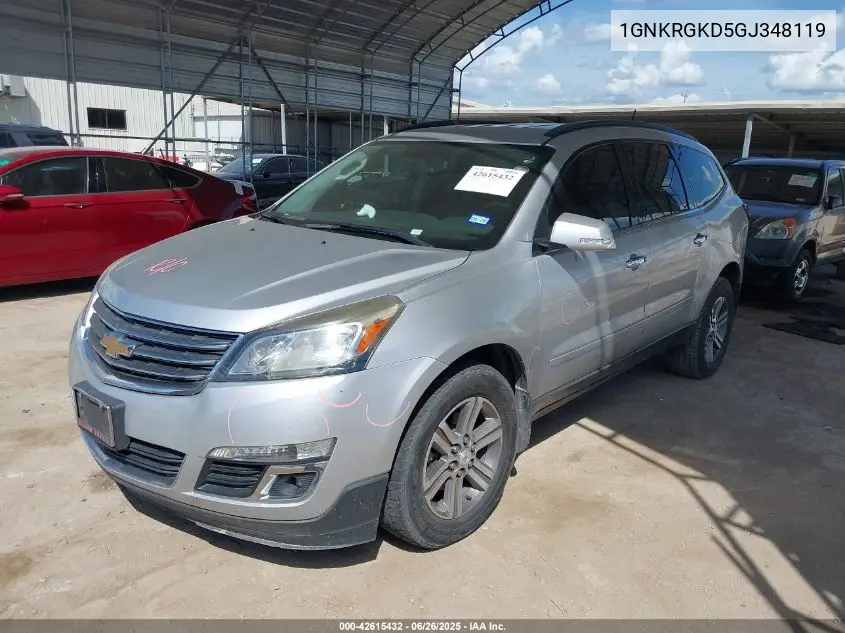 2016 Chevrolet Traverse 1Lt VIN: 1GNKRGKD5GJ348119 Lot: 42615432