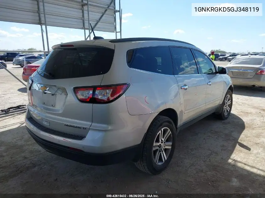 2016 Chevrolet Traverse 1Lt VIN: 1GNKRGKD5GJ348119 Lot: 42615432