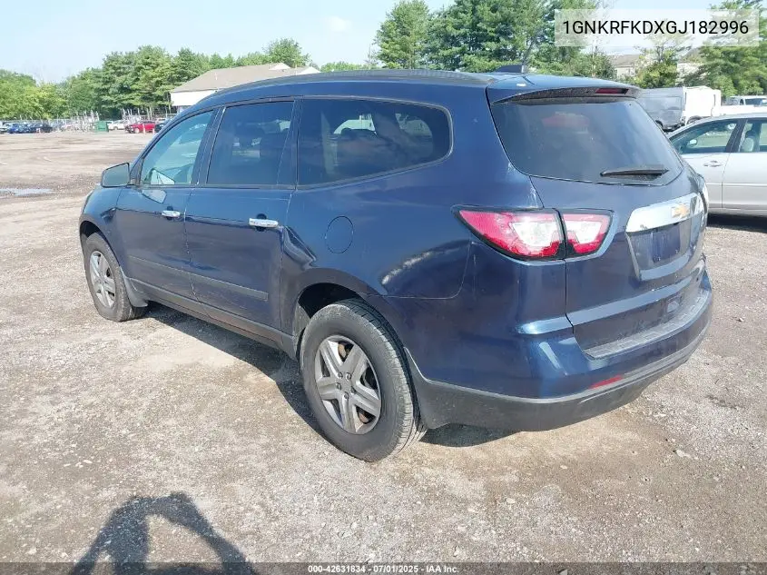 2016 Chevrolet Traverse Ls VIN: 1GNKRFKDXGJ182996 Lot: 42631834