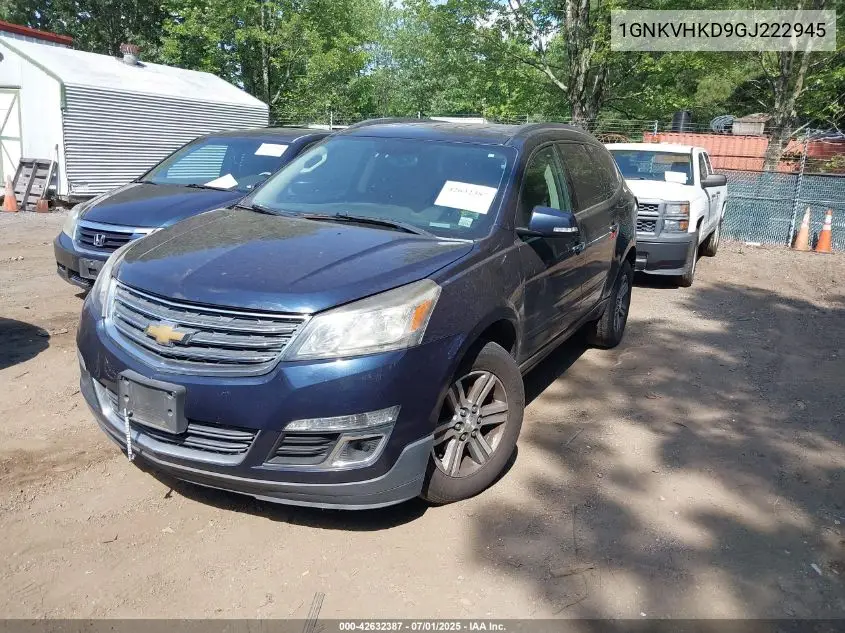 2016 Chevrolet Traverse 2Lt VIN: 1GNKVHKD9GJ222945 Lot: 42632387