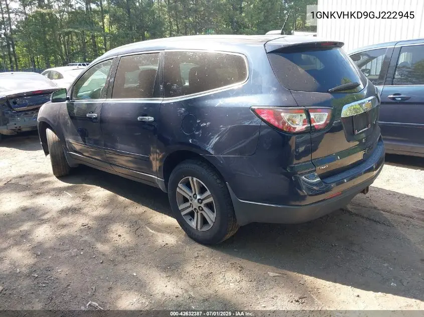 2016 Chevrolet Traverse 2Lt VIN: 1GNKVHKD9GJ222945 Lot: 42632387