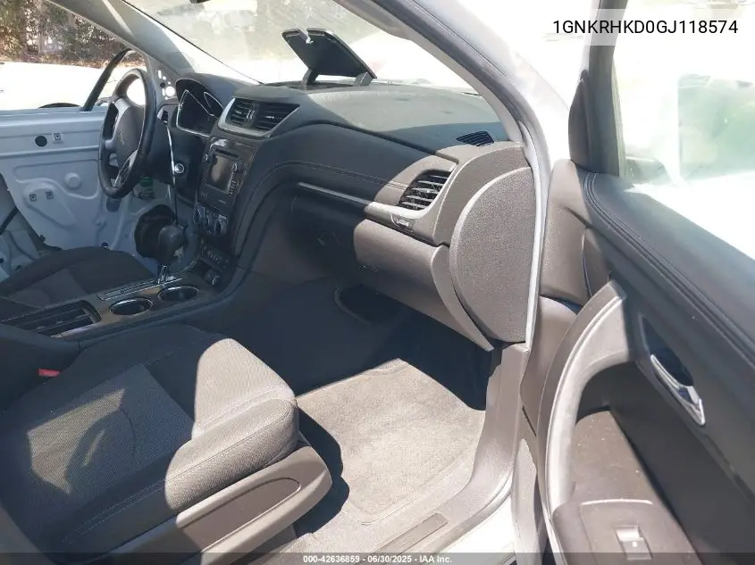 2016 Chevrolet Traverse 2Lt VIN: 1GNKRHKD0GJ118574 Lot: 42636859