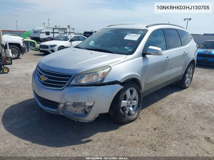 2017 Chevrolet Traverse 2Lt VIN: 1GNKRHKD3HJ130705 Lot: 42226846