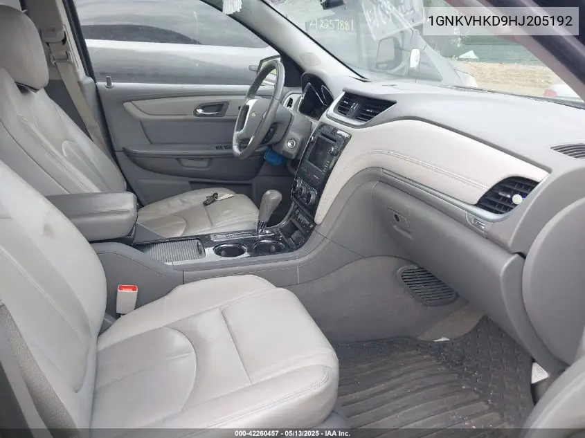 2017 Chevrolet Traverse 2Lt VIN: 1GNKVHKD9HJ205192 Lot: 42260457