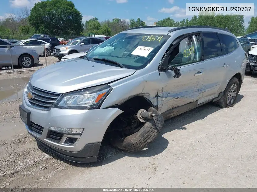 2017 Chevrolet Traverse 1Lt VIN: 1GNKVGKD7HJ290737 Lot: 42603511