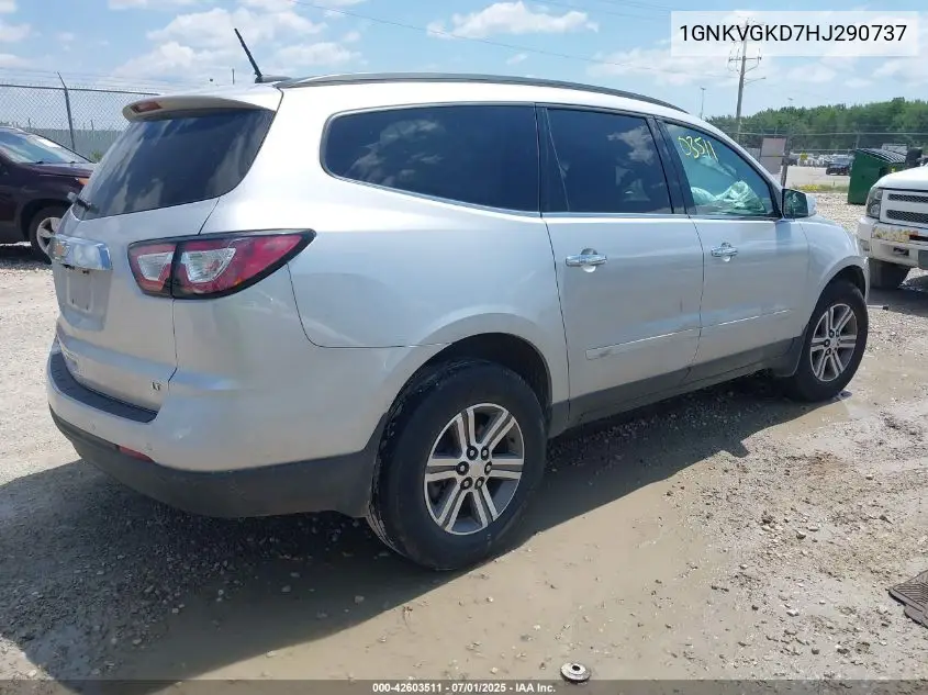 2017 Chevrolet Traverse 1Lt VIN: 1GNKVGKD7HJ290737 Lot: 42603511