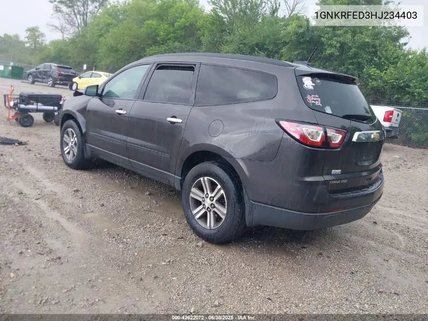 2017 Chevrolet Traverse Ls VIN: 1GNKRFED3HJ234403 Lot: 42622072