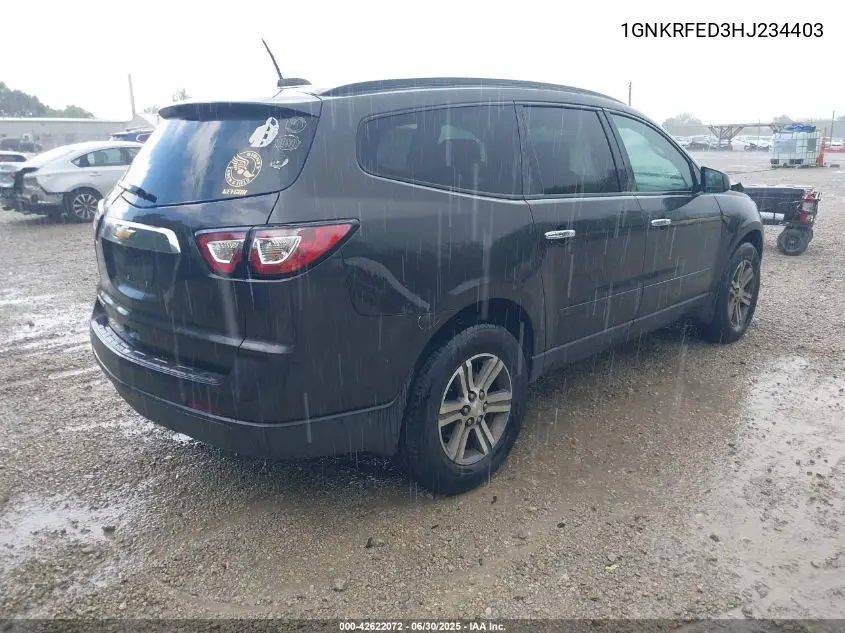 2017 Chevrolet Traverse Ls VIN: 1GNKRFED3HJ234403 Lot: 42622072