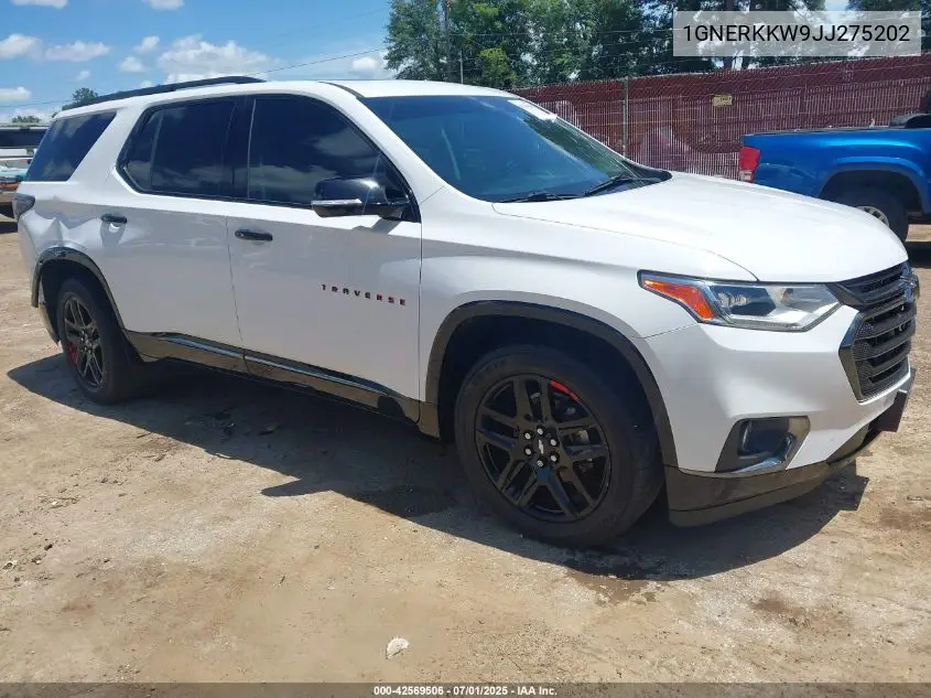 2018 Chevrolet Traverse Premier VIN: 1GNERKKW9JJ275202 Lot: 42569506